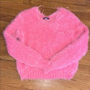PINK FUZZY SHIRT, WORN ONCE